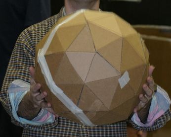 geodesic cardboard ball