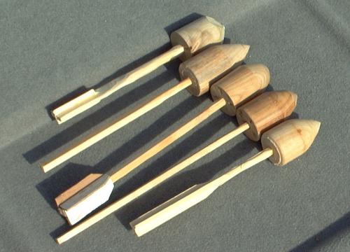 various hardwood projectiles